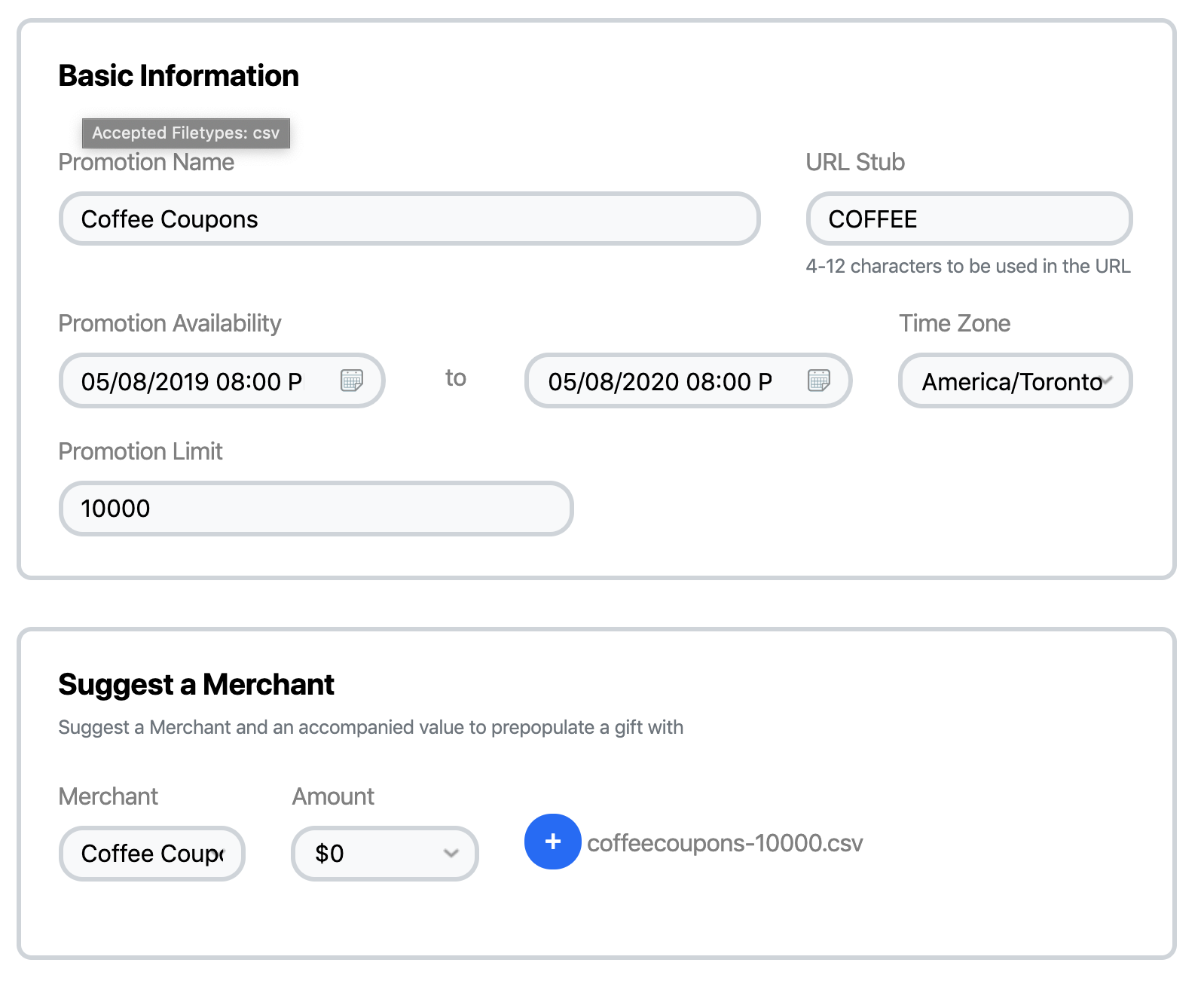 Merchant Config